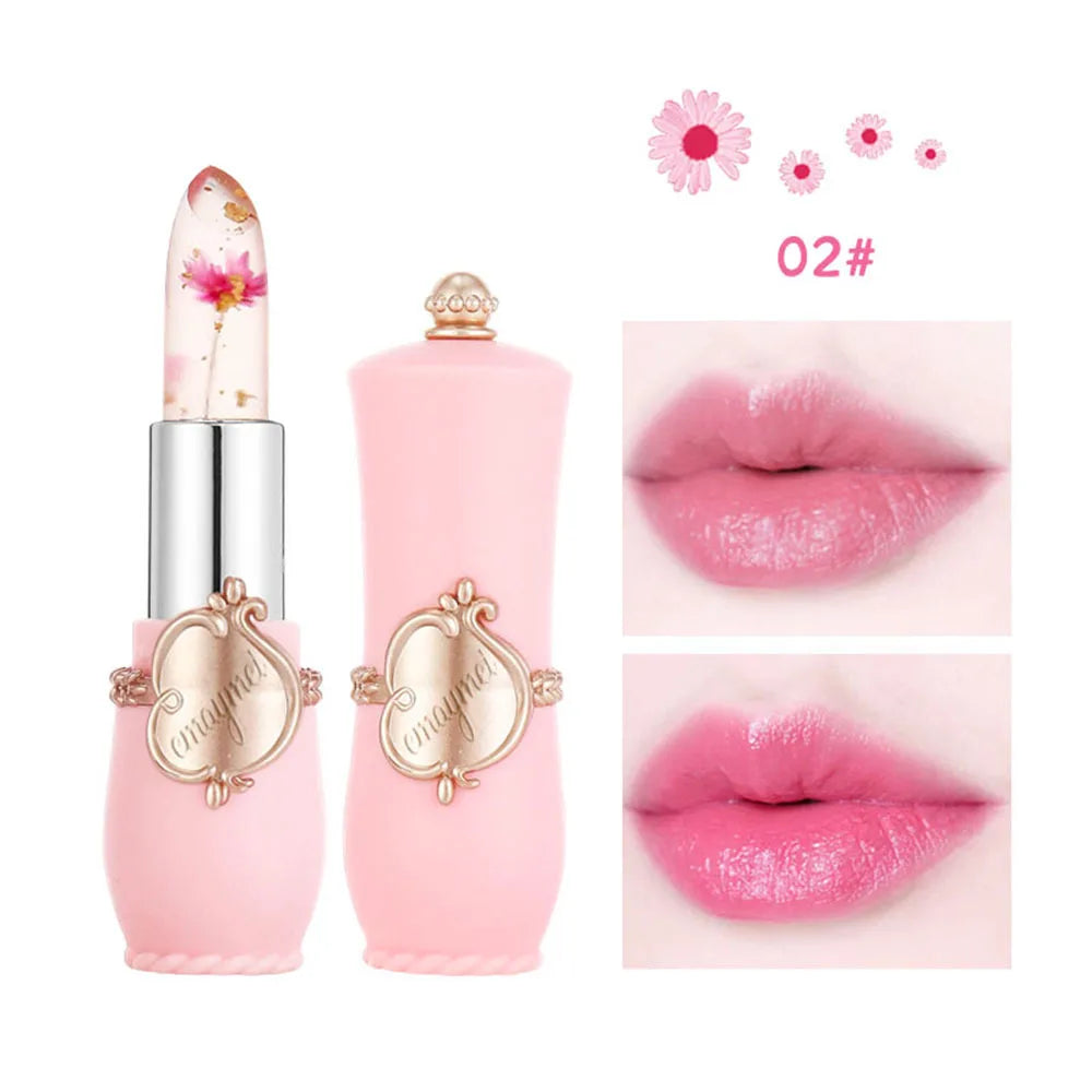 6-Color Transparent Moisturizing Jelly Color Changing Lipstick Temperature Changing Flower Lipstick