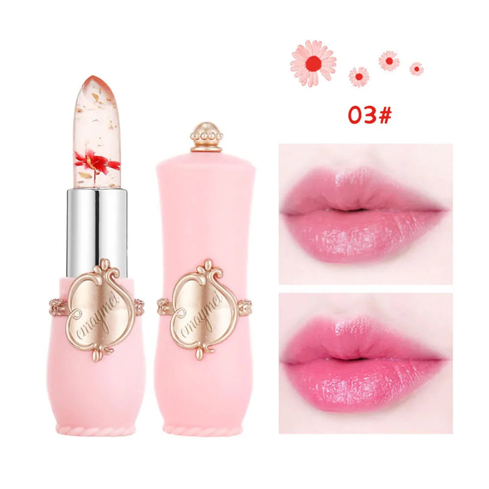 6-Color Transparent Moisturizing Jelly Color Changing Lipstick Temperature Changing Flower Lipstick